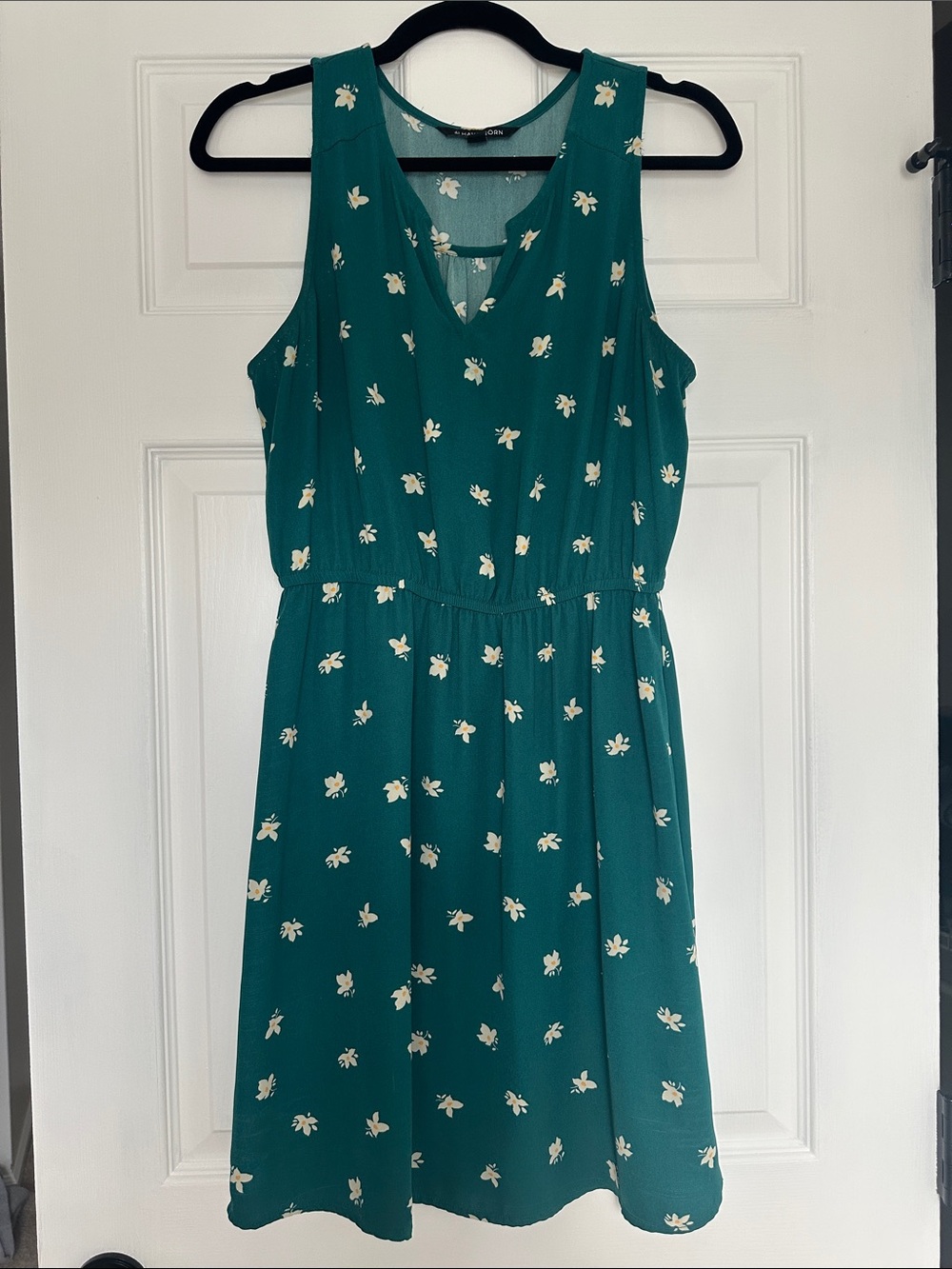 41 Hawthorn Teal Floral Sleeveless Midi Dress